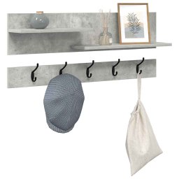 vidaXL Wandgemonteerde kapstok Muurmontage Beton Grijs 90 x 15 x 36 cm