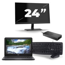 Dell Latitude 3310 - Intel Core i3-8e Generatie - 13 inch - 8GB RAM - 256GB SSD - Windows 11 + 1x 24 inch Monitor