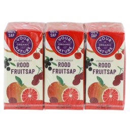 Your Organic Nature Rood Fruit Sap 6-pack (6x200ml)