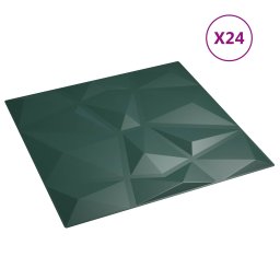 vidaXL Wandpanelen 24 st 50 x 50 cm Groen XPS Schuim
