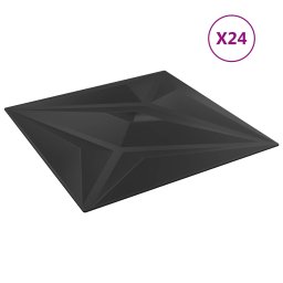 vidaXL Wandpanelen 24 st 50 x 50 cm Zwarte Ster XPS Schuim