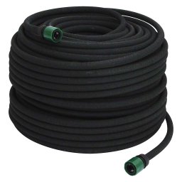 vidaXL Druppelslang 0,6'' 100 m rubber zwart
