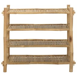 vidaXL Schoenenrek met plank Naturel 4-laags Bamboe