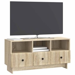 vidaXL TV-kast met lade Sonoma Eiken 102 x 34,5 x 50 cm Bewerkt hout