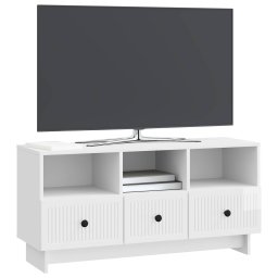 vidaXL TV-kast met lade Hoogglans Wit 102 x 34,5 x 50 cm Bewerkt hout