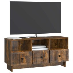 vidaXL TV-kast met lade Gerookt eiken 102 x 34,5 x 50 cm Bewerkt hout