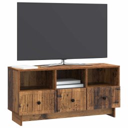 vidaXL TV-kast met lade Oud hout 102 x 34,5 x 50 cm Bewerkt hout