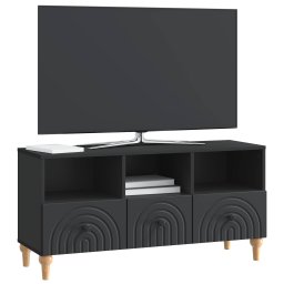 vidaXL TV-kast 102 x 34,5 x 50 cm Zwart Geconstrueerd hout