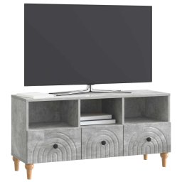 vidaXL TV-kast 102 x 34,5 x 50 cm Beton Grijs Geconstrueerd hout