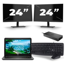 Dell Latitude 3380 - Intel Core i3-6e Generatie - 13 inch - 8GB RAM - 256GB SSD - Windows 11 + 2x 24 inch Monitor