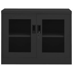 vidaXL Kantoorkast 90x40x70 cm staal antracietkleurig