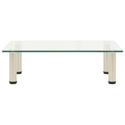 vidaXL Tv-meubel 60x35x17 cm gehard glas transparant