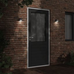 vidaXL Buitenwandlampen 2 st gegoten aluminium zwart