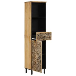 vidaXL Badkamerkast 38x33x160 cm massief mangohout