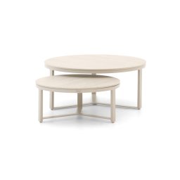 + 15% kassakorting | Bellagio Ficarolo lounge tuintafelset ø85cm(h:35cm)/ø65cm (h:30cm) - Laagste prijsgarantie!