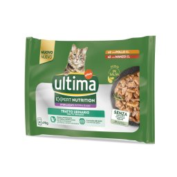 Voordeelverpakking: 44x70g Ultima Cat Expert Nutrition Urinary Kip & Rund nat kattenvoer