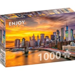 New York City Skyline at Dusk Puzzel (1000 stukjes)