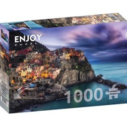 Manarola at Dusk Cinque Terre - Italy Puzzel (1000 stukjes)