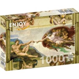 Michelangelo Buonarroti - The Creation of Adam Puzzel (1000 stukjes)