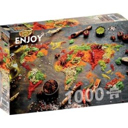 World Map in Spices Puzzel (1000 stukjes)
