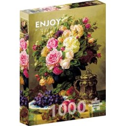 Jean-Baptiste Robie - Still Life with Roses Puzzel (1000 stukjes)