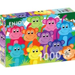 Rainbow Monkeys Puzzel (1000 stukjes)