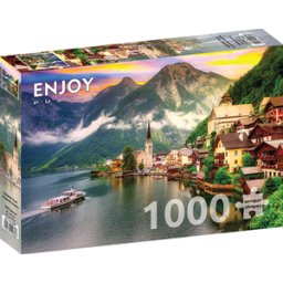 Hallstatt Town at Sunset, Austria Puzzel (1000 stukjes)