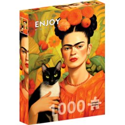 Frida Kahlo and Her Cat Puzzel (1000 stukjes)