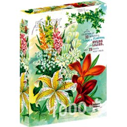 Vintage Flower Catalog Art Puzzel (1000 stukjes)