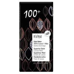 Vivani Chocoladereep Superior Dark 100%