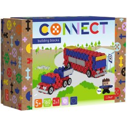 Trefl bouwblokken Connect M Bus Pick-up FSC Mix 70% speelgoed.