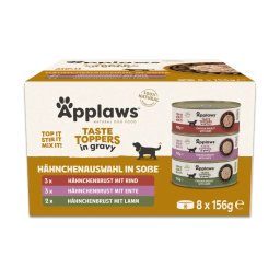 Applaws Taste Toppers 8 x 156 g Probeerpakket Hondenvoer - Probeerverpakking: Saus