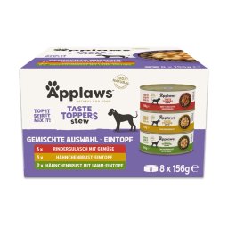 Applaws Taste Toppers 8 x 156 g Probeerpakket Hondenvoer - Probeerverpakking: Stoofpot mix