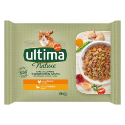 Ultima Cat Nature 4 x 85 g - Gevogelte