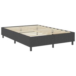 vidaXL Boxspring stof donkergrijs 160x200 cm