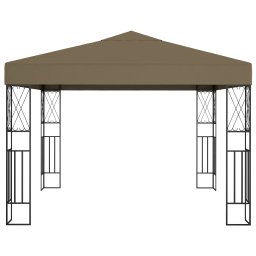 vidaXL Prieel 3x3 m stof taupe