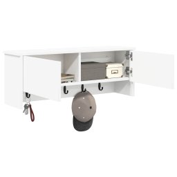 vidaXL Wandgemonteerde kapstok Muurmontage Wit 80 x 20 x 30 cm