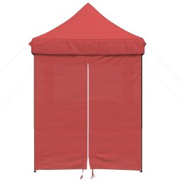 vidaXL Partytent inklapbaar pop-up met 4 zijwanden bordeauxrood