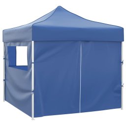 vidaXL Vouwtent met 4 zijwanden 3x3 m blauw