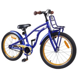 vidaXL Kinderfiets 18 Inch voor 5-7 jaar Donkerblauw