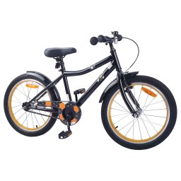 vidaXL Kinderfiets 18 Inch voor 5-7 jaar Zwart