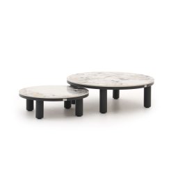 + 15% kassakorting | Bellagio Sarsina lounge tuintafelset ø85cm(h:27cm)/ø65cm (h:21cm) - Laagste prijsgarantie!
