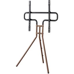 Hama tv standaard - Vast - 75 inch - max 40kg - VESA 600x400 - in hoogte verstelbaar - Houtlook walnoot