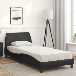 vidaXL Bed met matras "Dover" kunstleer zwart 80x200 cm