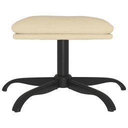 vidaXL Voetenbank 60x60x36 cm stof crèmekleurig