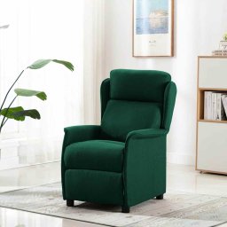 vidaXL Massagestoel Donkergroen 93.5 x 67.5 x 101.5 cm Stof