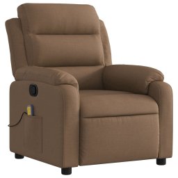 vidaXL Massagestoel verstelbaar stof bruin