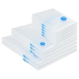 vidaXL Opslagzakken 10 st Transparant en Blauw 130 x 100 cm
