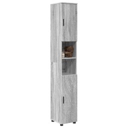 vidaXL Badkamer Kast Grijs Sonoma 30 x 35 x 192 cm
