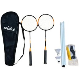 SportX - Compleet Badminton Set inclusief Opklapbaar Net (3 Ster)